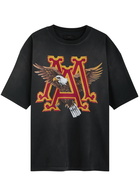 Amiri Vintage Eagle Printed Cotton T-shirt Black