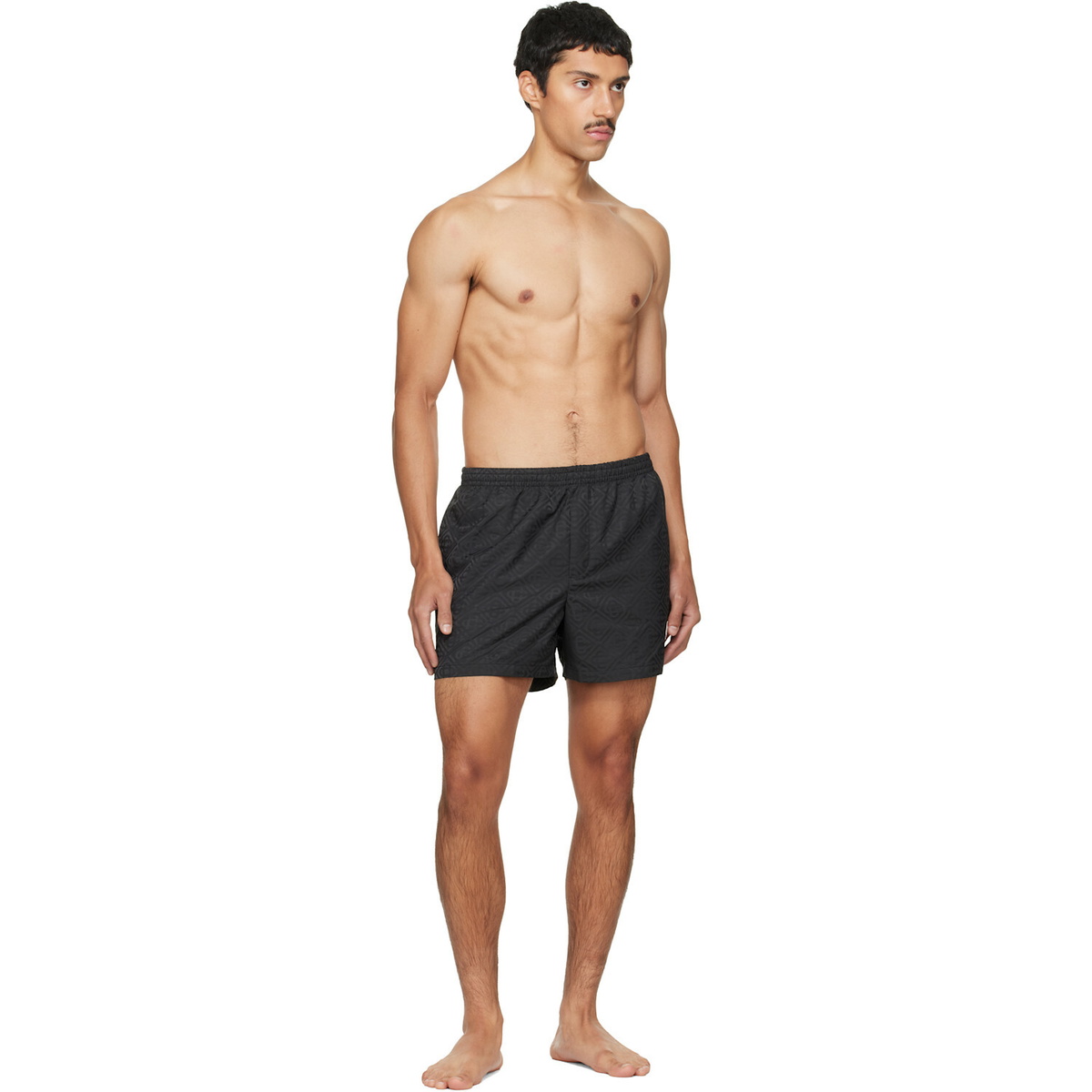 Casablanca Black Monogram Jacquard Swim Shorts