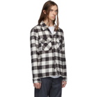 Naked and Famous Denim Black and White Slubby Check Work Shirt