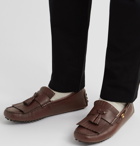 Gucci - Ayrton Kilty Leather Tasselled Driving Shoes - Brown