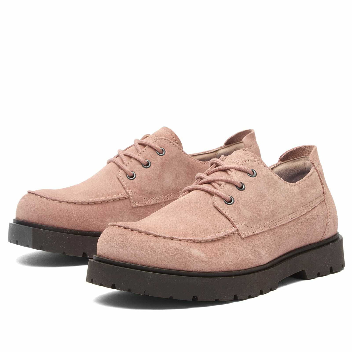 Birkenstock Men's Highwood Moc Lace Low in Pink Clay Suede