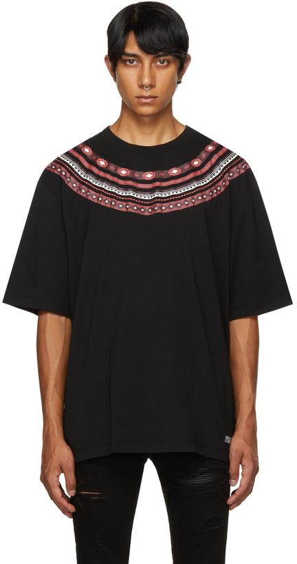 Photo: Marcelo Burlon County of Milan Black & Multicolor Cross Collar T-Shirt