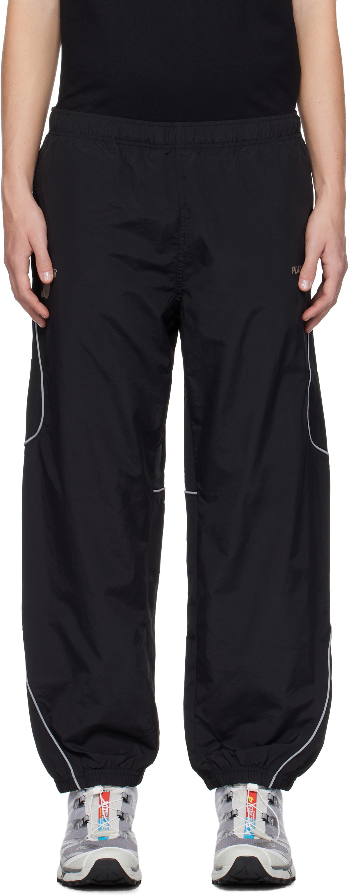 PLACES+FACES Black Nylon Tracksuit Sweatpants