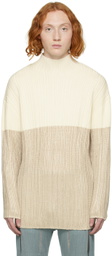 LGN Louis Gabriel Nouchi Off-White Mock Neck Sweater