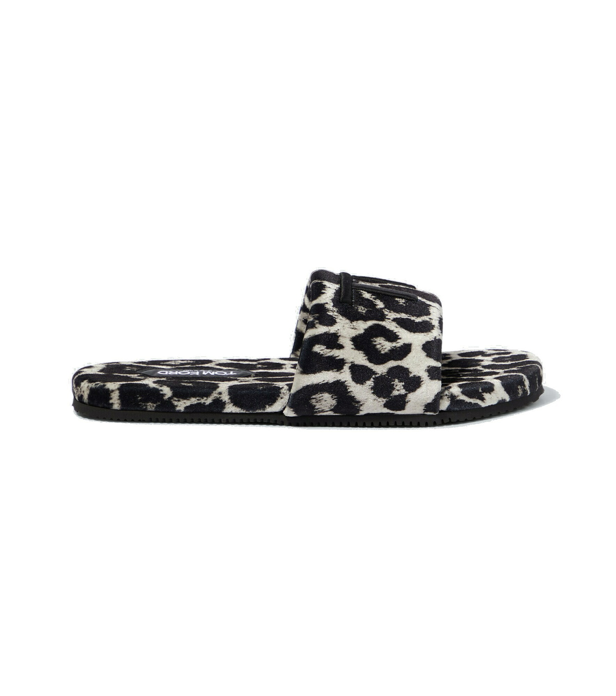 【Tom Ford】 Harrisonロゴleopard-プリントスライド Tom Ford - Harrison logo leopard-print slides TOM FORD