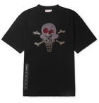 Palm Angels - ICECREAM Printed Cotton-Jersey T-Shirt - Black