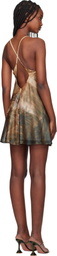 Palm Angels Multicolor Sunset Palms Minidress