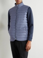 Peter Millar - Winsome Hybrid Tech-Jersey and Quilted Shell Jacket - Blue