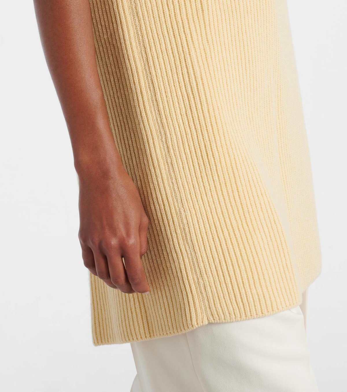 Jil Sander Oversized ribbed-knit wool vest