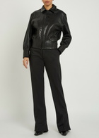 Aaron Esh Puddle Flared-leg Trousers Black