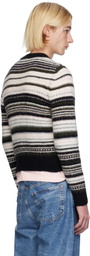 GANNI Black & White Stripe Sweater
