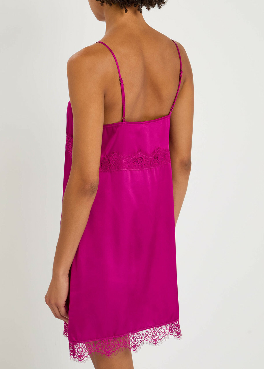 Simone PÉRÈLE Satin Secrets Lace-trimmed Night Dress Pink