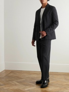 Officine Générale - Leon Double-Breasted Cotton-Seersucker Suit Jacket - Black