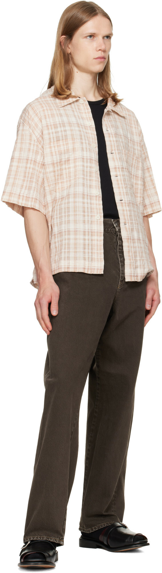 Sunflower Brown Wide Twist Jeans