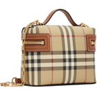 Burberry Beige Mini Check Vanity Bag