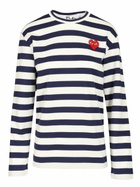 Comme des Garçons Play Striped Cotton Sweater