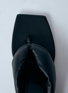 Rick Owens Leather Thong Wedge Sandals