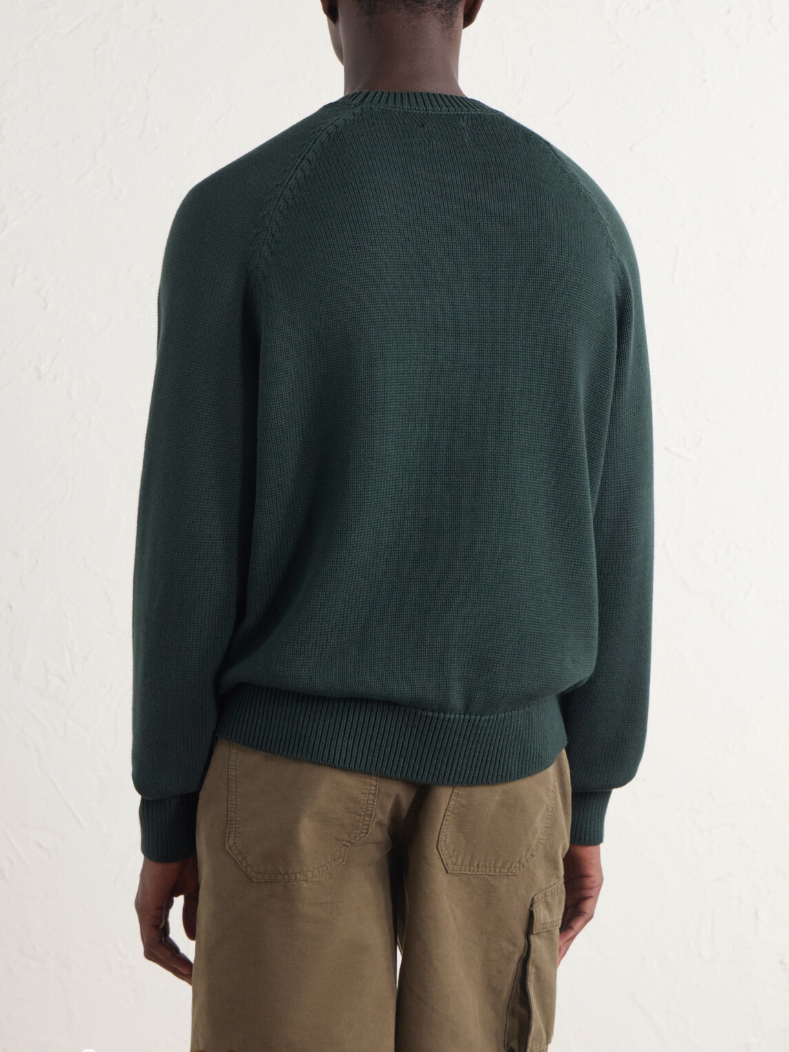 Aimé Leon Dore - Logo-Embroidered Cotton Sweater - Green