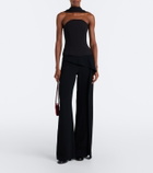 Roland Mouret Scarf-detail crêpe corset top