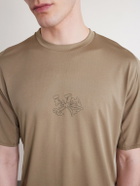 Portal - Lateral Peak Logo-Print Recycled-Jersey T-Shirt - Brown