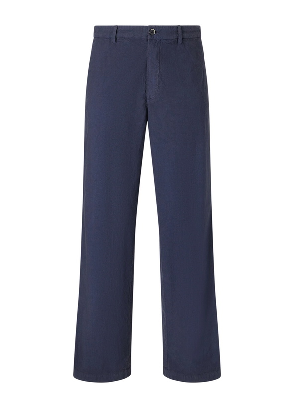 Photo: Barena - Straight-Leg Garment-Dyed Cotton Trousers - Blue