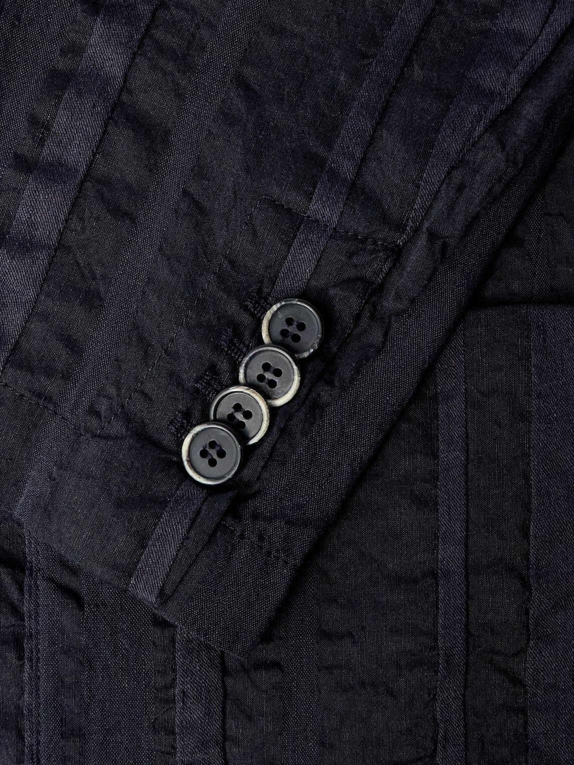 Barena - Levo Striped Linen and Cotton-Blend Blazer - Black