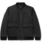 Theory - Brigade Reversible Mélange Wool-Blend Twill and Quilted Shell Bomber Jacket - Gray