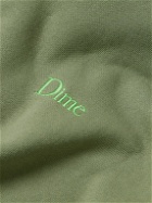 DIME - Logo-Embroidered Cotton-Jersey Hoodie - Green