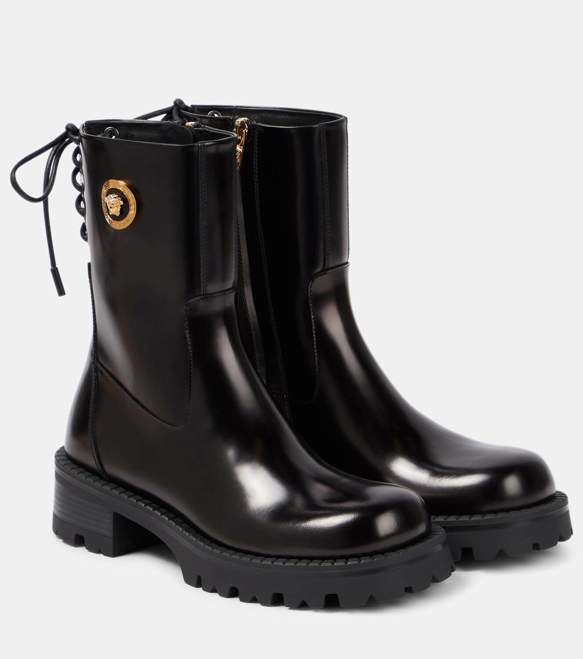 Versace Alia leather ankle boots Versace