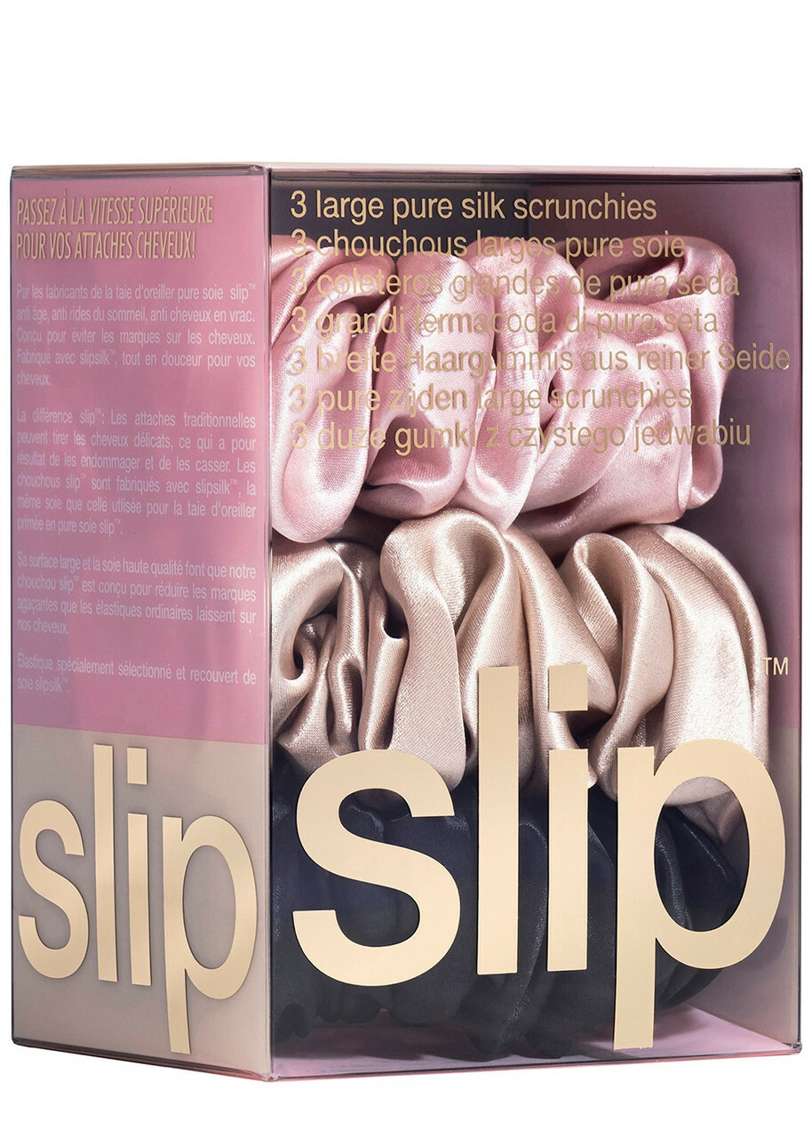 Slip Slip Pure Silk Large Scrunchies - Multi