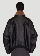 Worn Out Bomber Jacket in Black