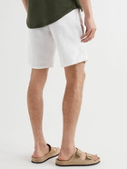 Orlebar Brown - Norwich Straight-Leg Linen Shorts - White