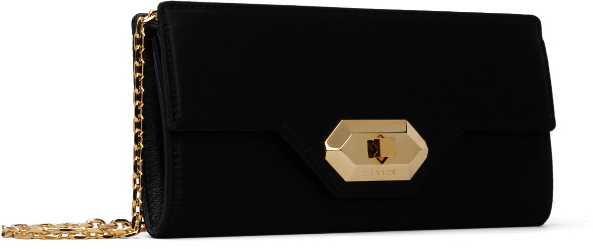 Lanvin Black Invitation Evening Small Clutch