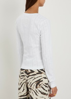 Ganni Pointelle Cotton top White