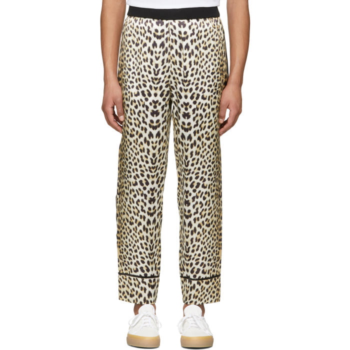 3.1 Phillip Lim Reversible Navy and Leopard PJ Trousers 
