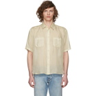 Saint Laurent White Short Sleeve Silk Shirt