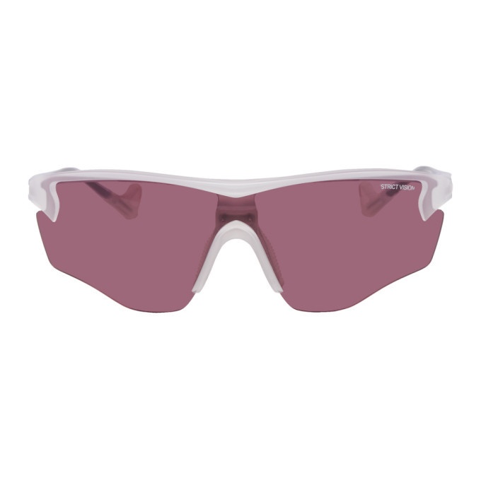 Photo: District Vision Pink and White Junya Racer Sunglasses