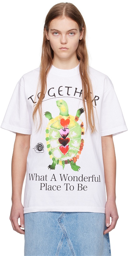 Photo: Online Ceramics White Together Turtle T-Shirt