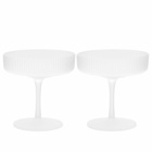 ferm LIVING Ripple Champagne Saucers - Set of 2 in Frosted 