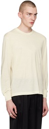 Helmut Lang Off-White Curved Sleeve Sweater