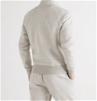 TOM FORD - Garment-Dyed Cotton-Jersey Half-Zip Sweatshirt - Gray