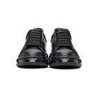 Alexander McQueen SSENSE Exclusive Black and Silver Glitter Oversized Sneakers