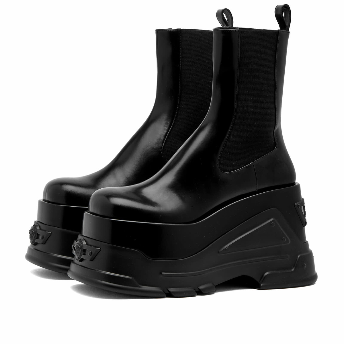 Versace Women's Platform Booties in Black Versace