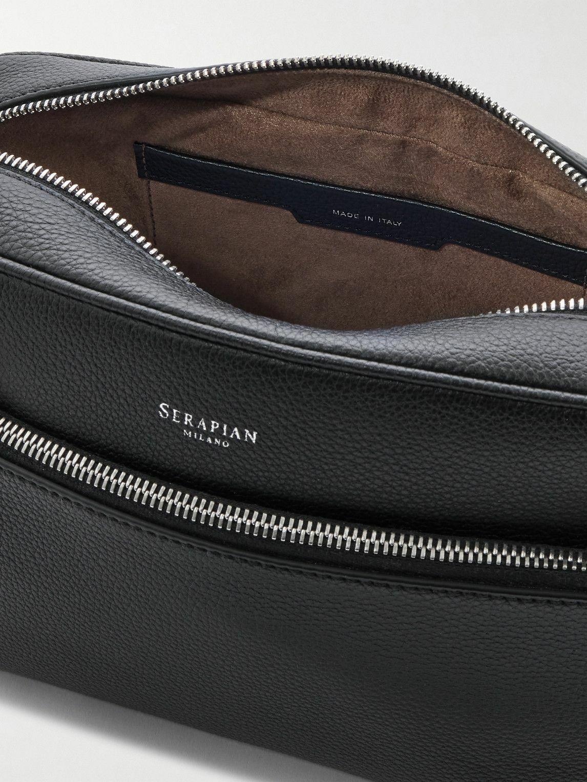 Serapian - Mosaico Textured and Cachemire Full-Grain Leather Messenger Bag