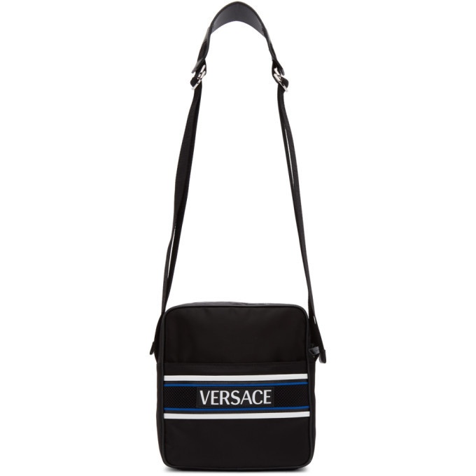 Photo: Versace Black Logo Messenger Bag