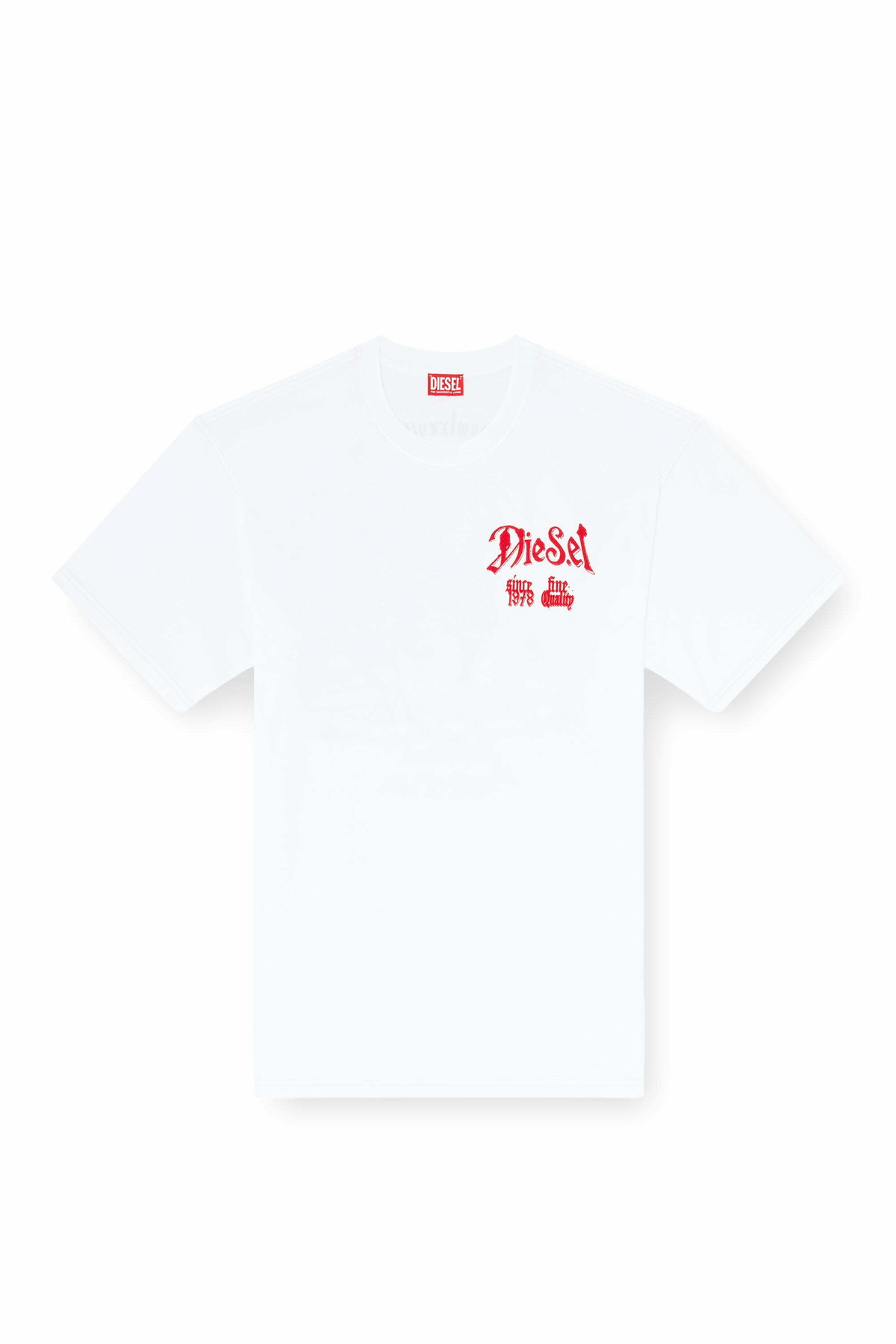 Diesel Cotton T-shirt with flock graphic - T-Shirts - Man -