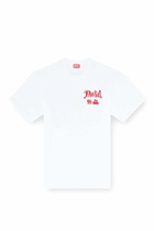 Diesel Cotton T-shirt with flock graphic - T-Shirts - Man -