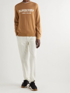 Burberry - Logo-Intarsia Wool-Blend Sweater - Brown