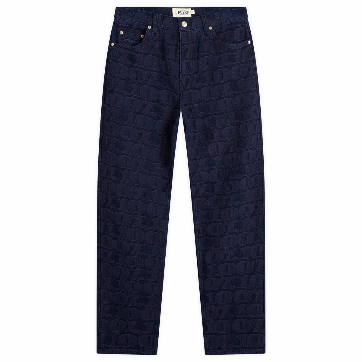 Awake NY Men's Jacquard Jeans in Blue