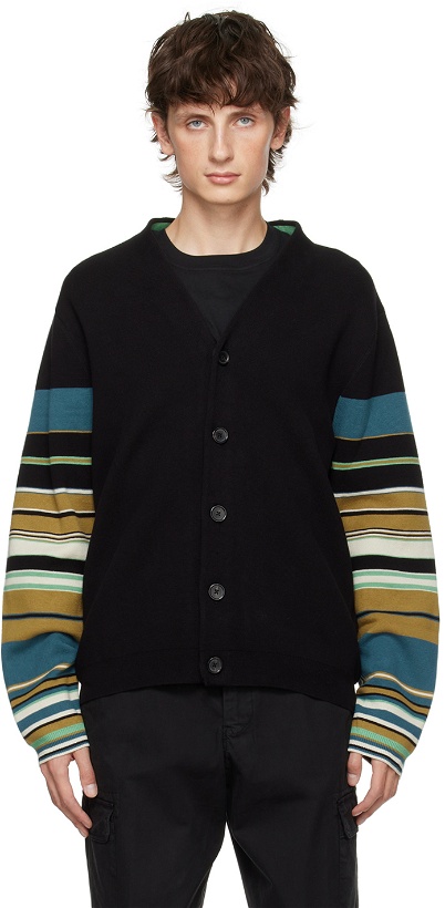 Photo: PS by Paul Smith Black Striped Cardigan
